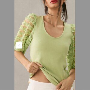 Anthropologie Dolan Ruffle-Sleeve Top NWT